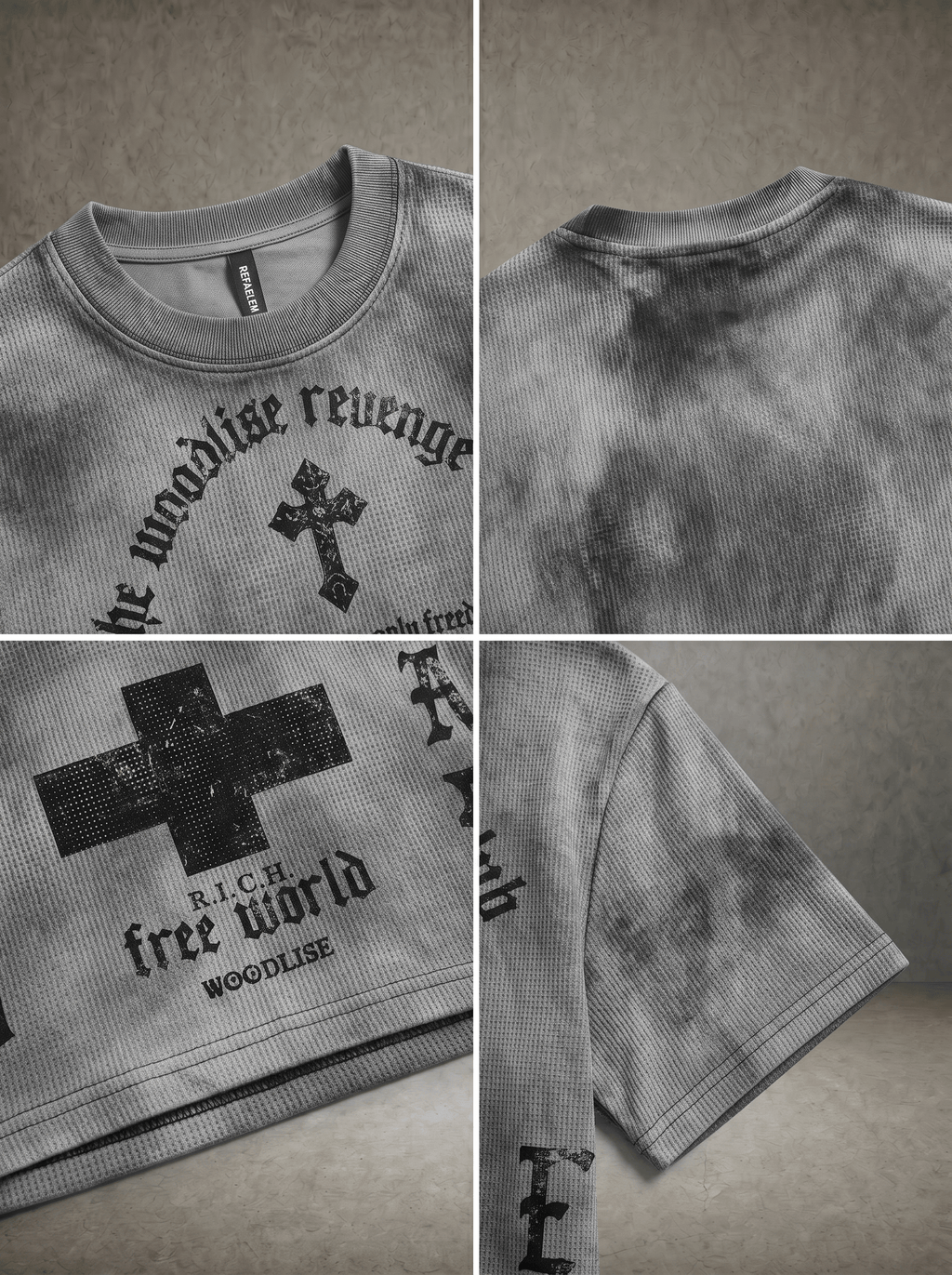 GOTHIC FADE WAFFLE T-SHIRT
