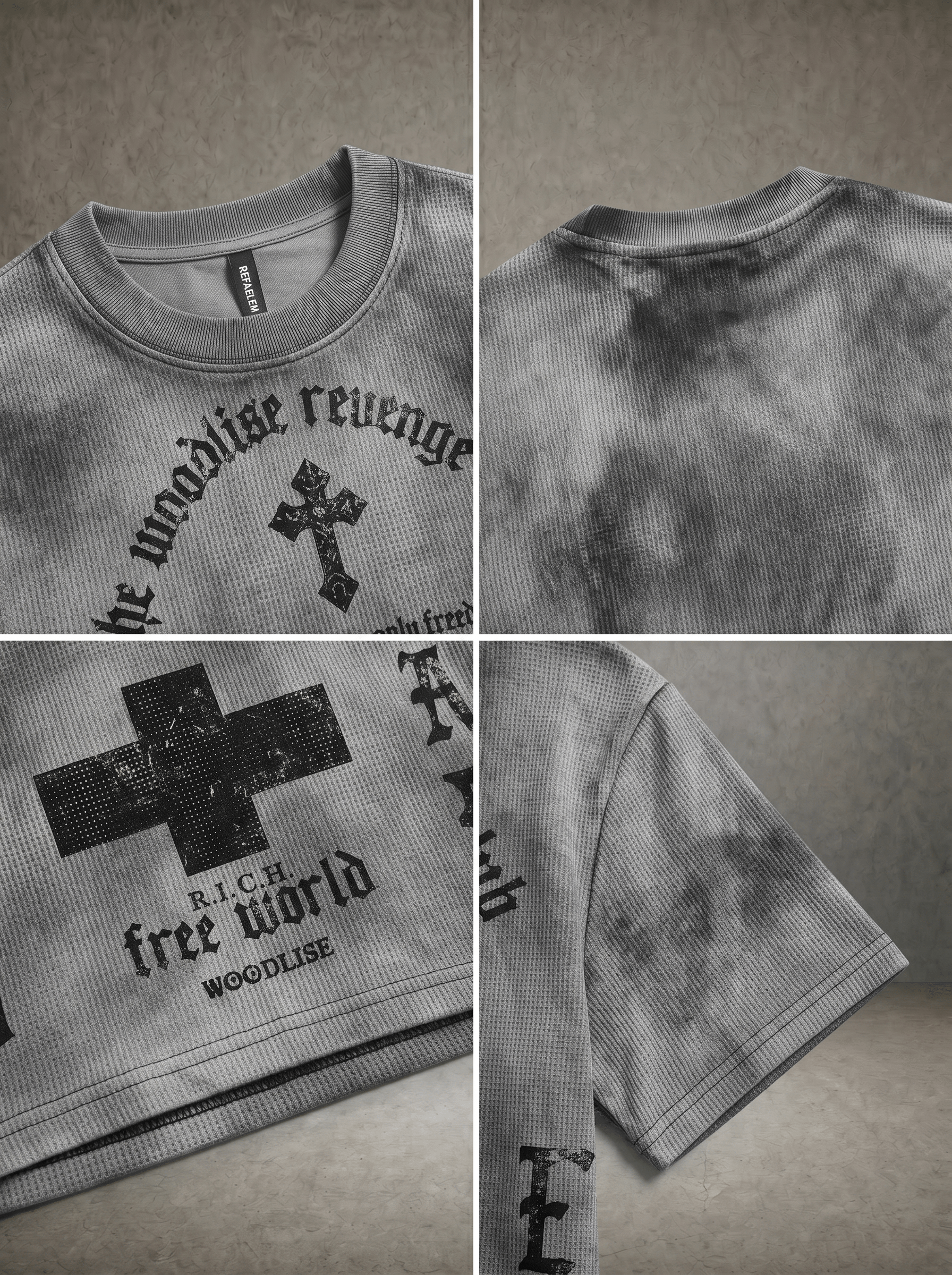 GOTHIC FADE WAFFLE T-SHIRT