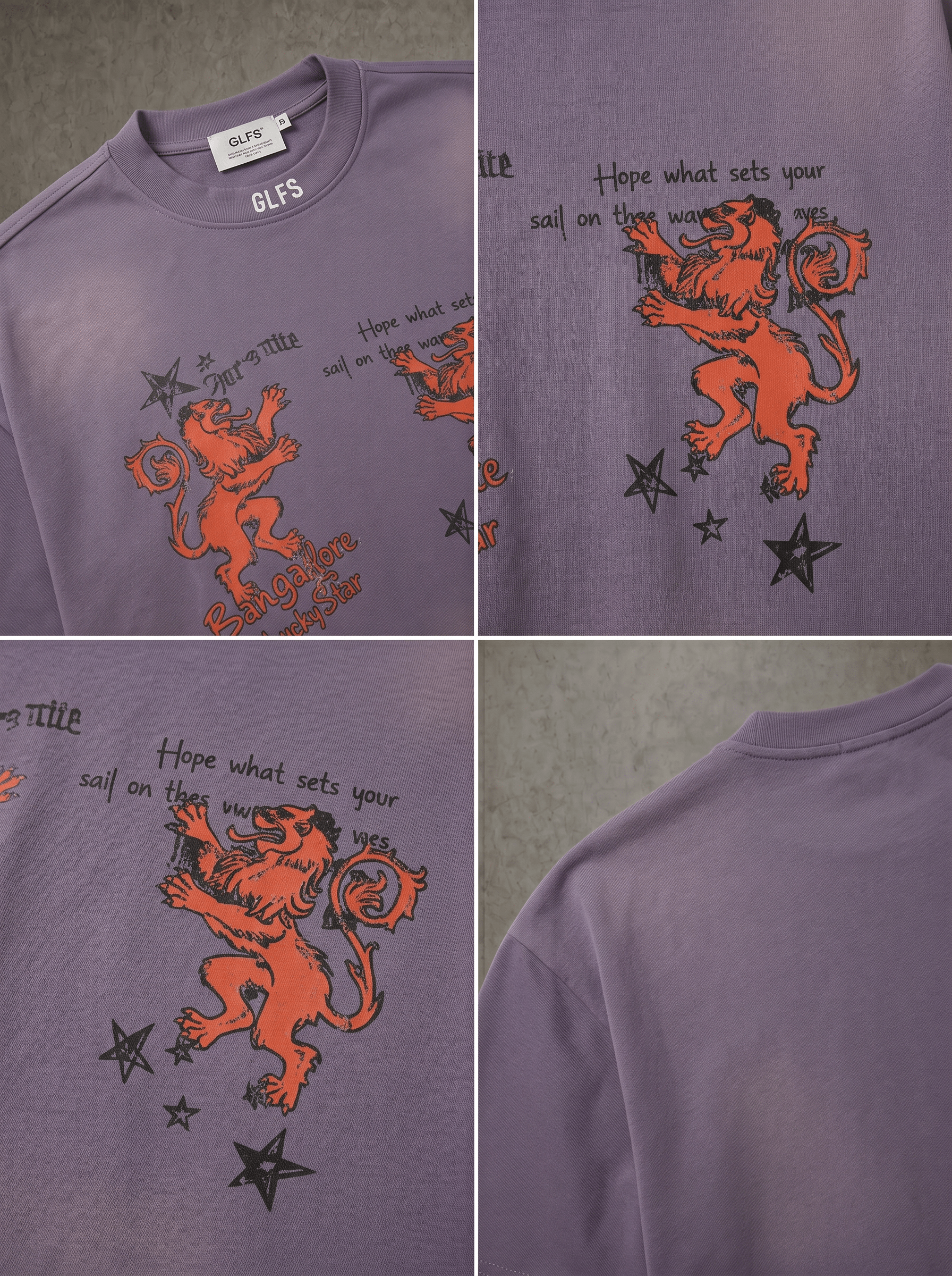 HERALDIC LION PRINT T-SHIRT