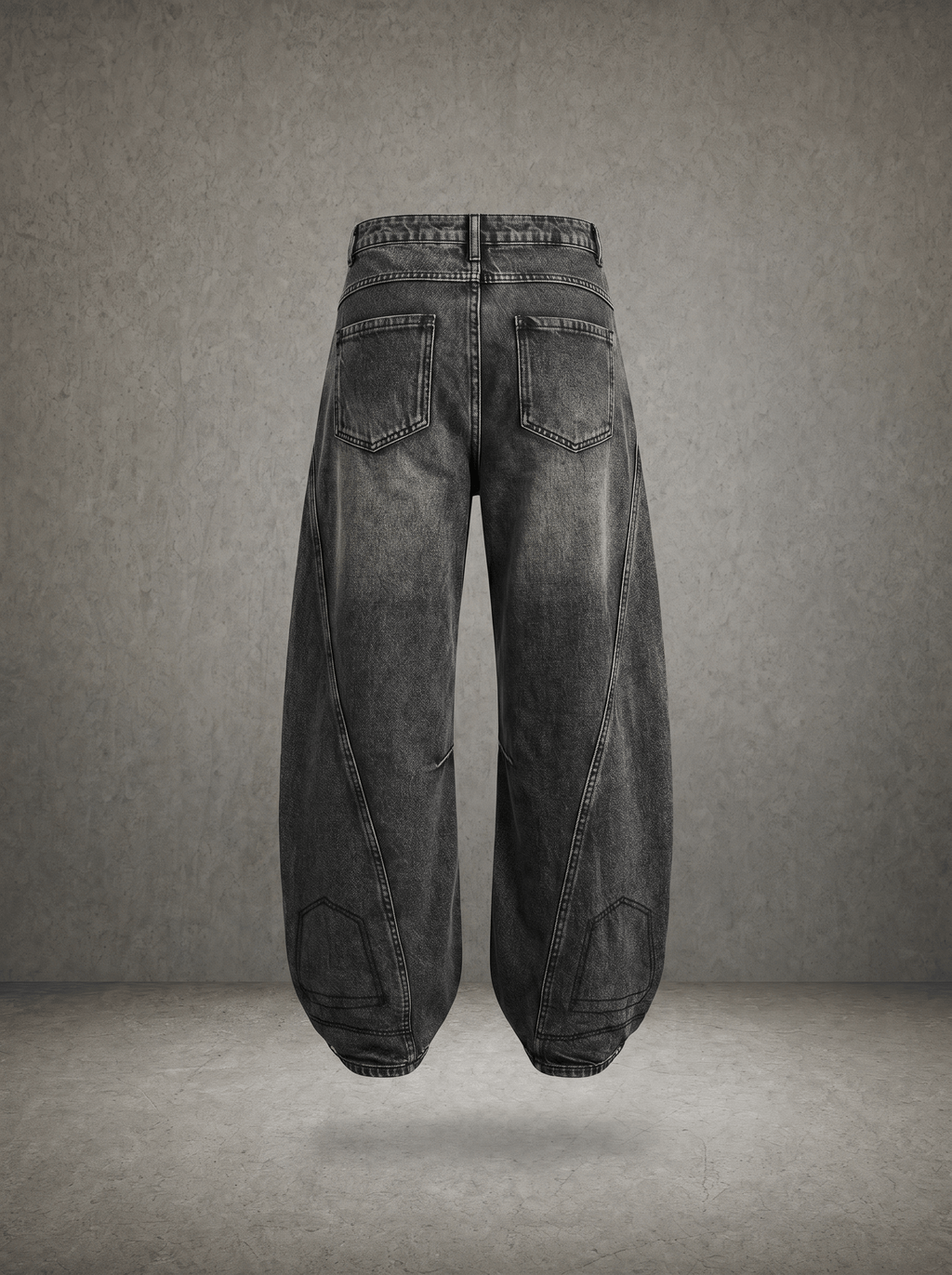 GRUNGE DISTRESSED WIDE-LEG JEANS