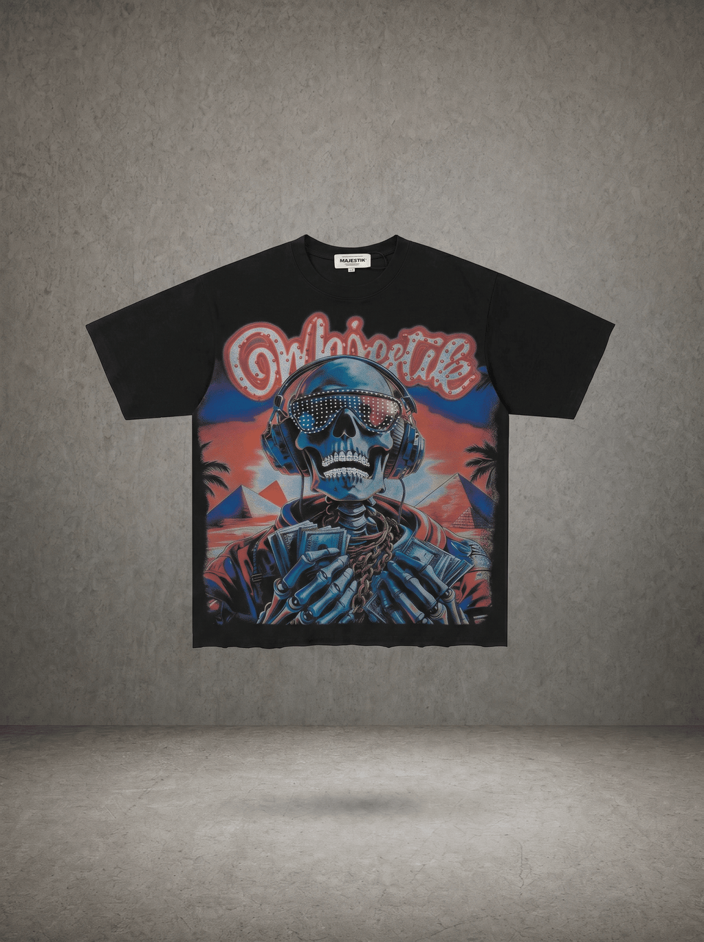 DJ SKELETON RHINESTONE T-SHIRT