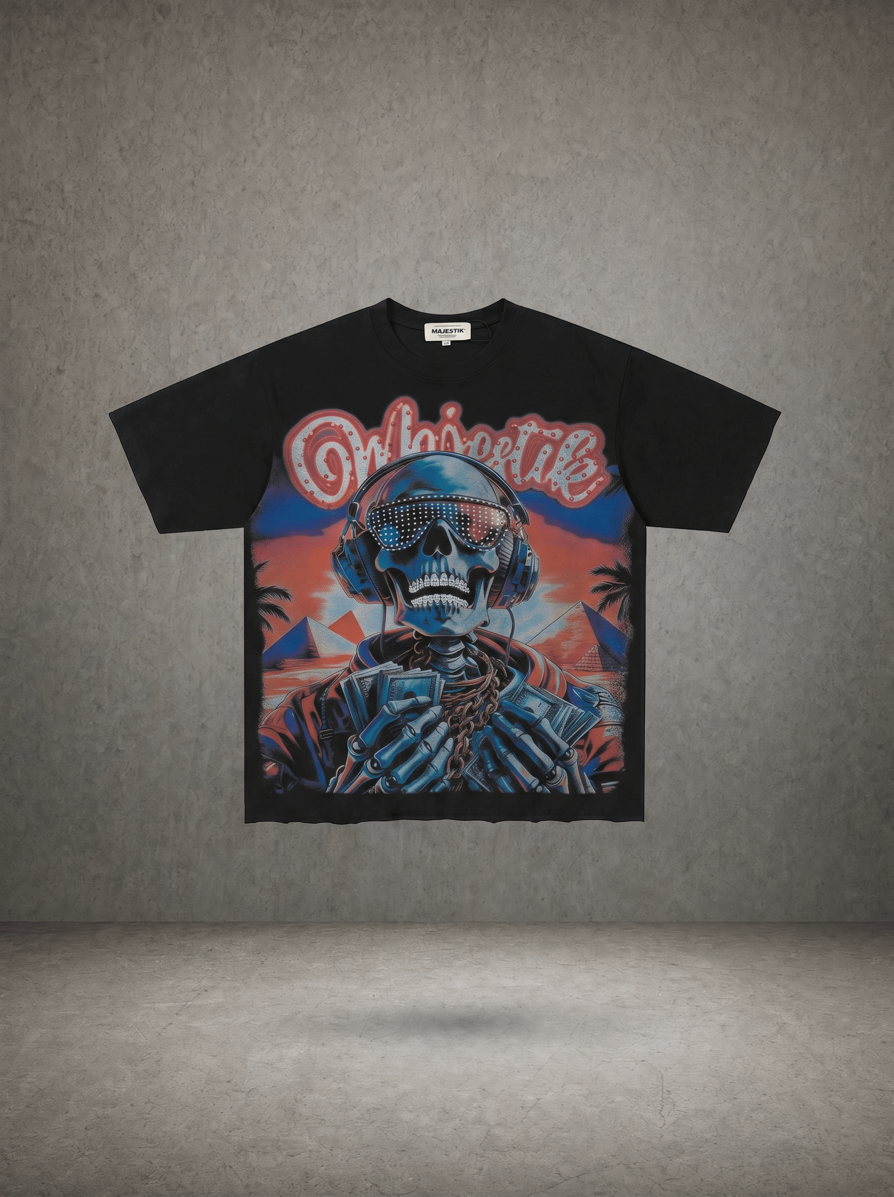 DJ SKELETON RHINESTONE T-SHIRT