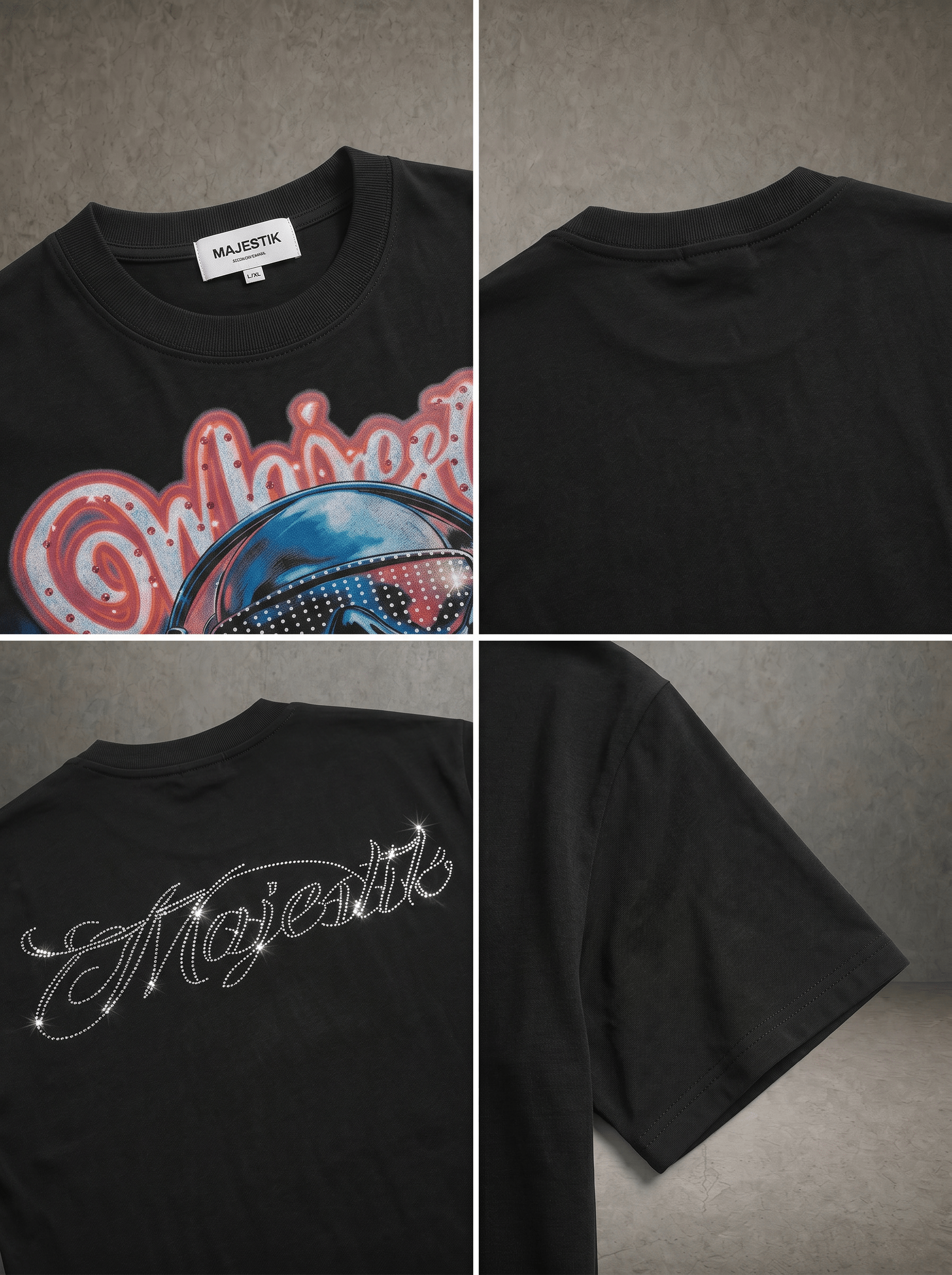 DJ SKELETON RHINESTONE T-SHIRT