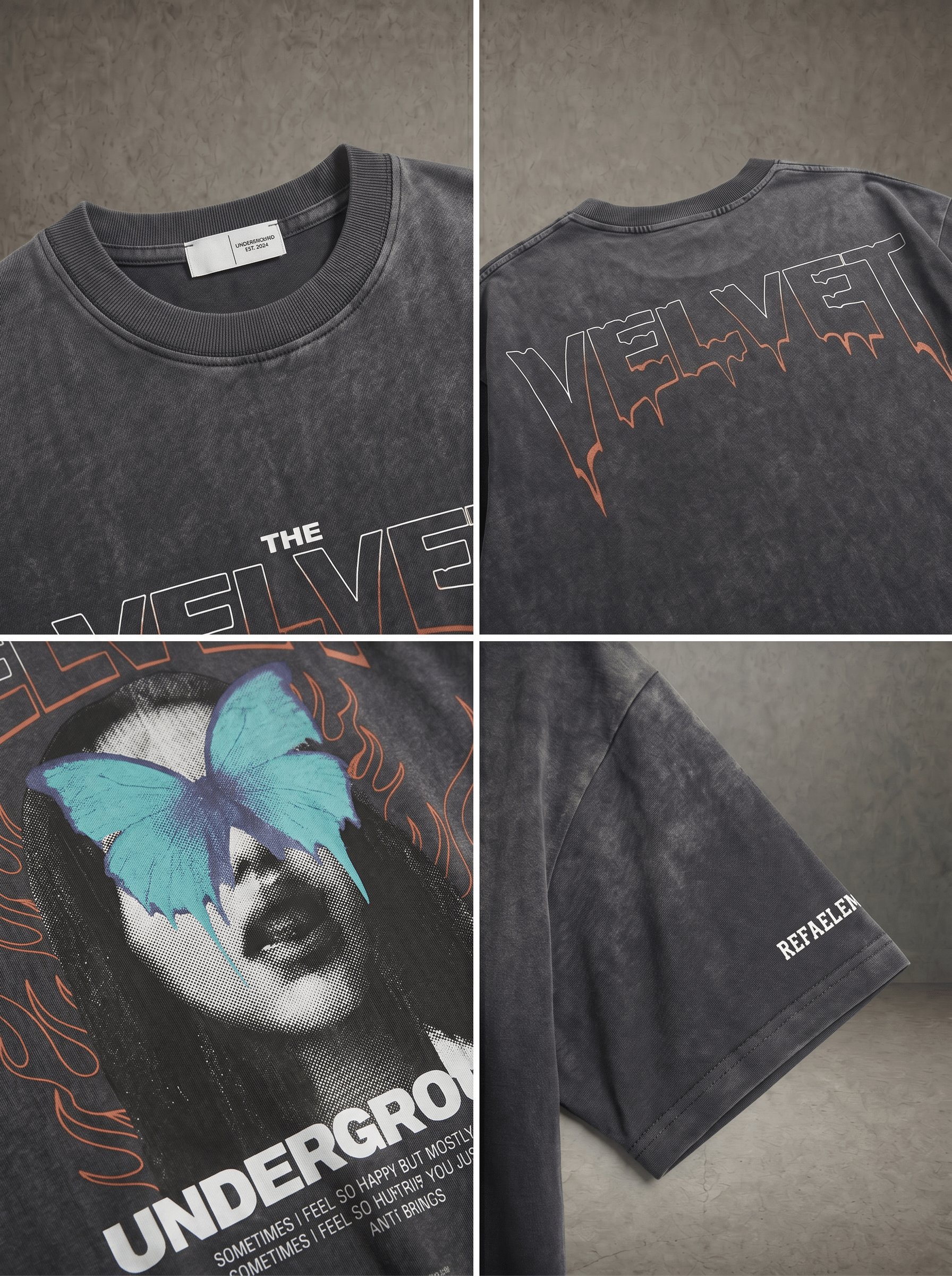 UNDERGROUND BUTTERFLY WASHED VINTAGE TEE