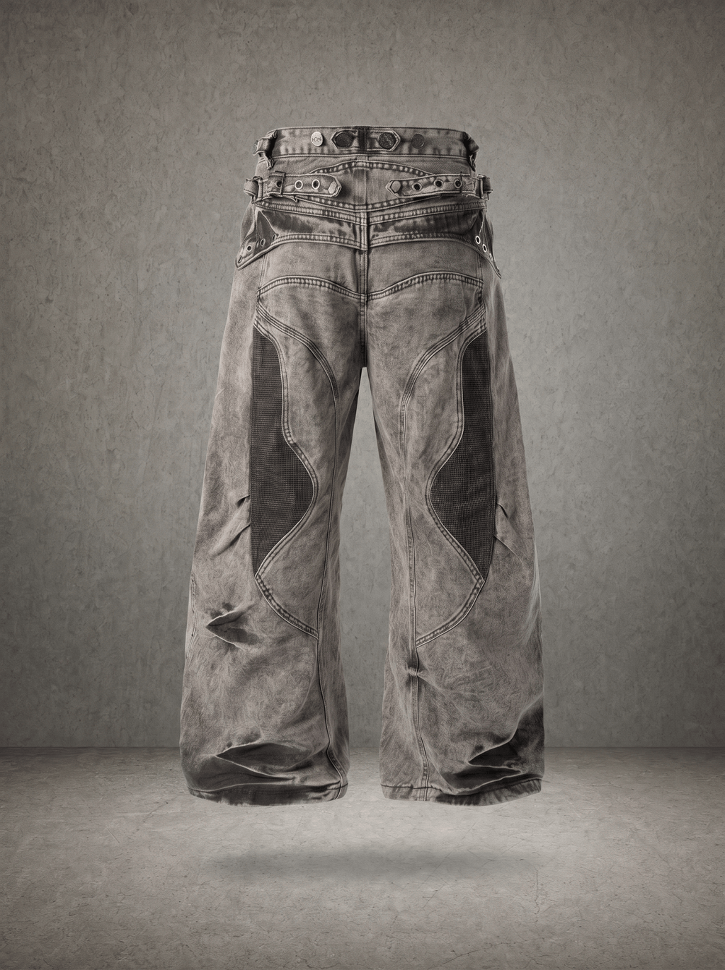 RECONSTRUCTED BAGGY DENIM PANTS