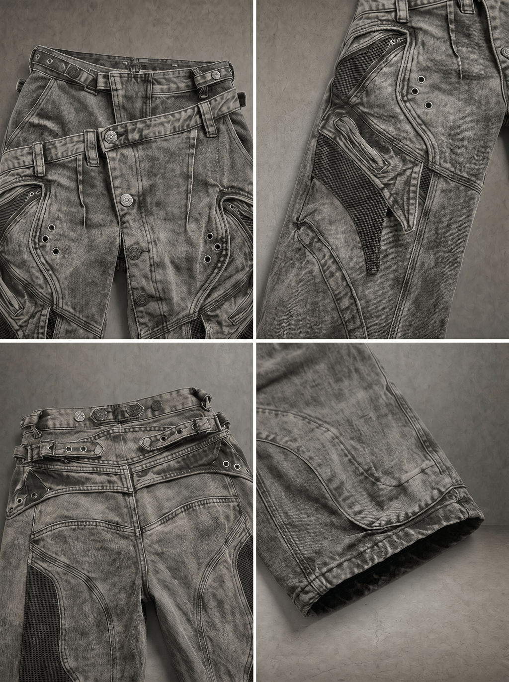 RECONSTRUCTED BAGGY DENIM PANTS