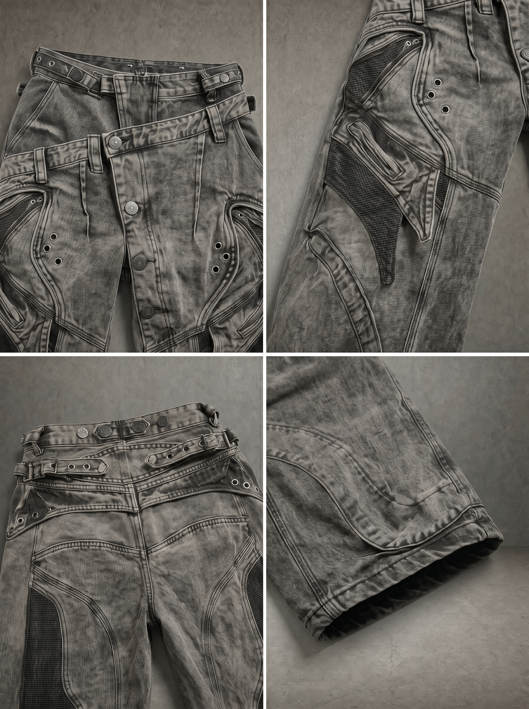 RECONSTRUCTED BAGGY DENIM PANTS