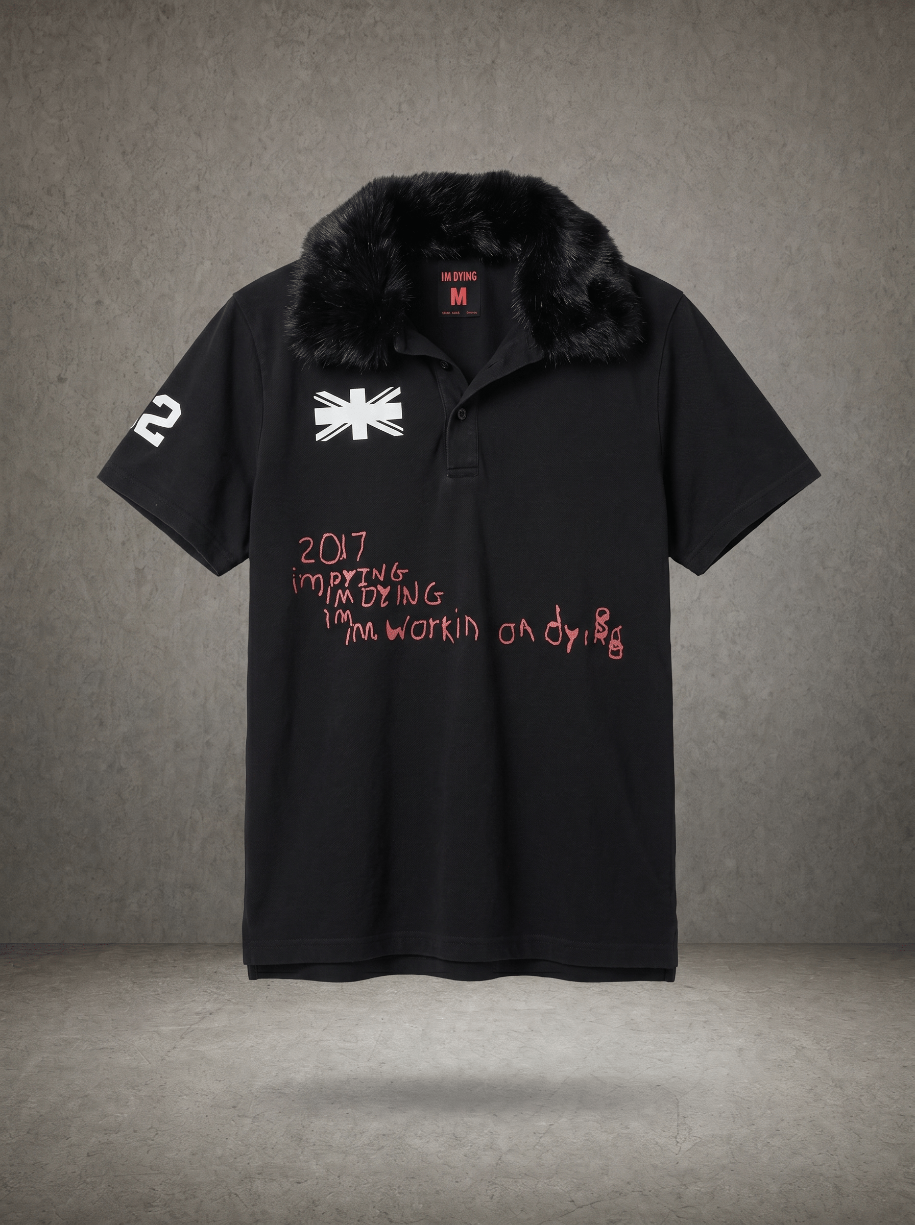 FUR COLLAR DOOM POLO SHIRT
