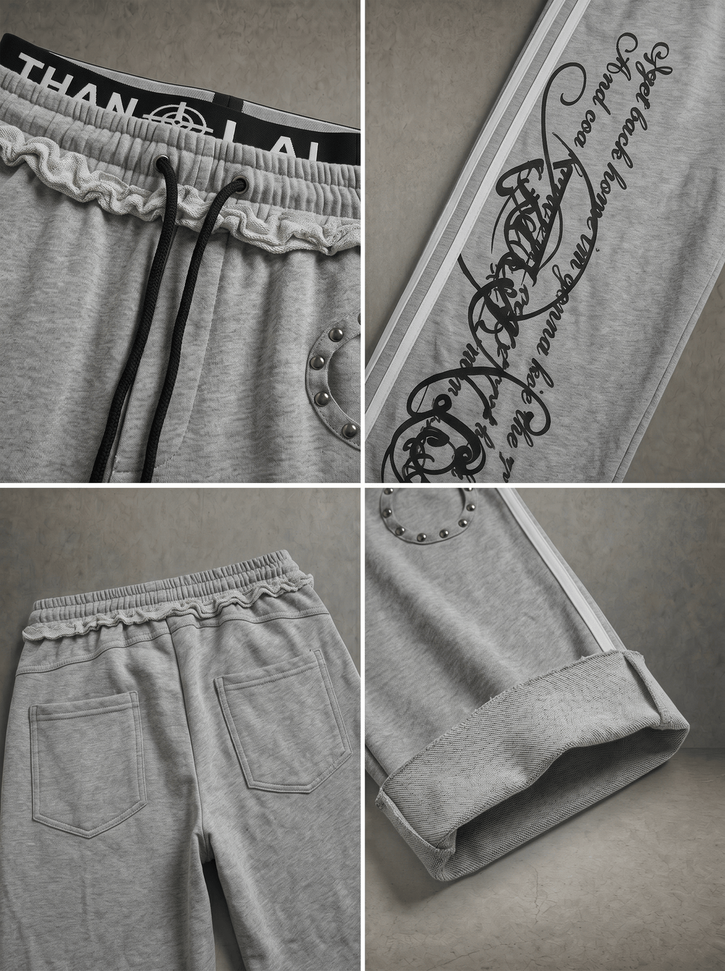 DOUBLE WAIST Y2K WIDE-LEG SWEATPANTS