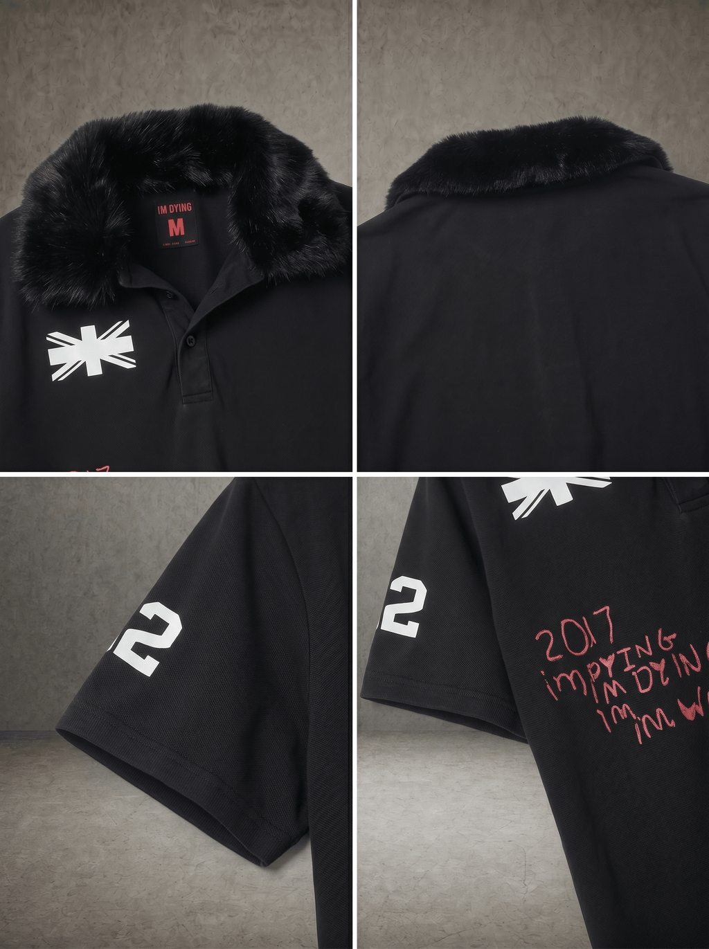 FUR COLLAR DOOM POLO SHIRT