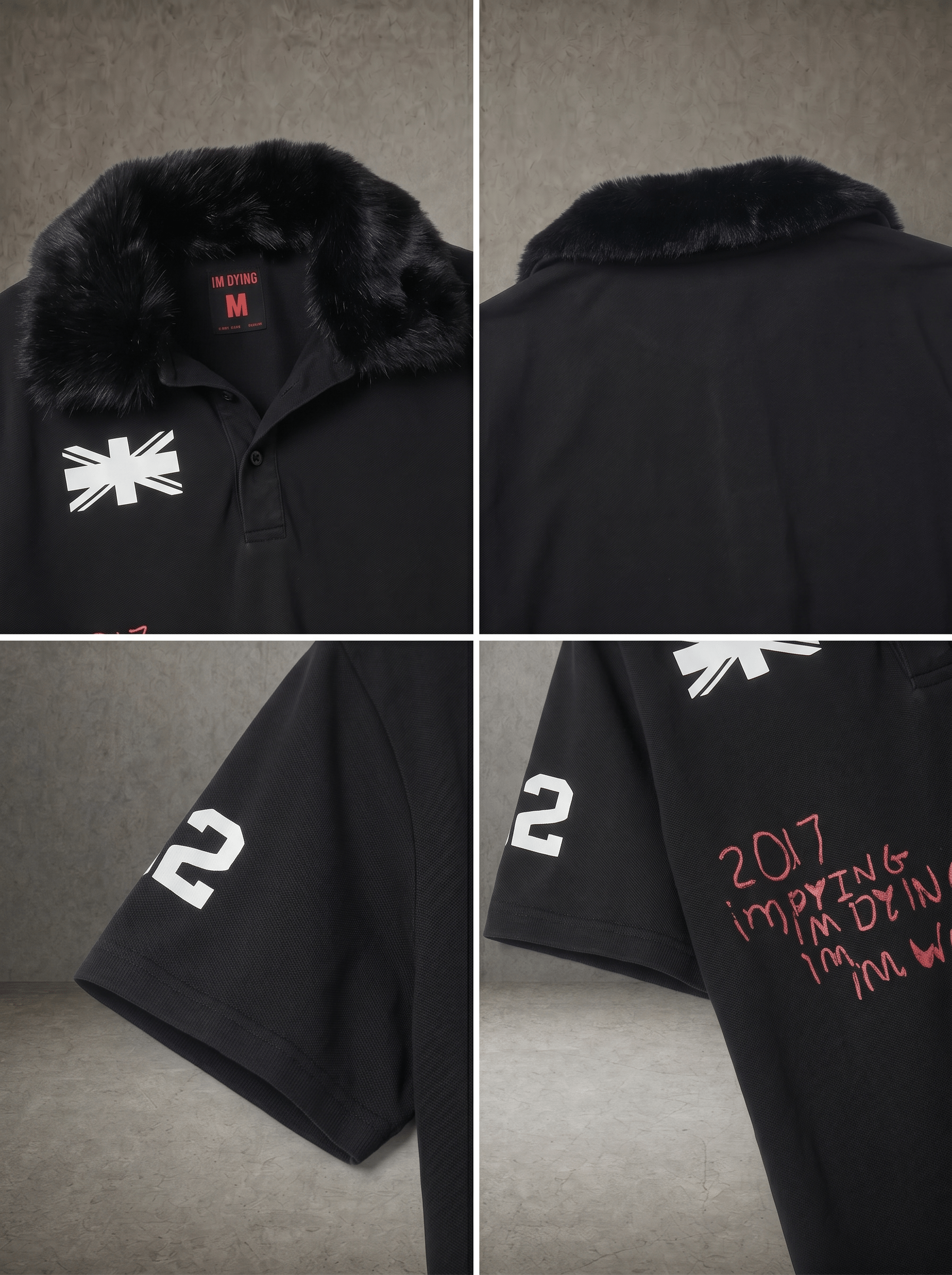 FUR COLLAR DOOM POLO SHIRT