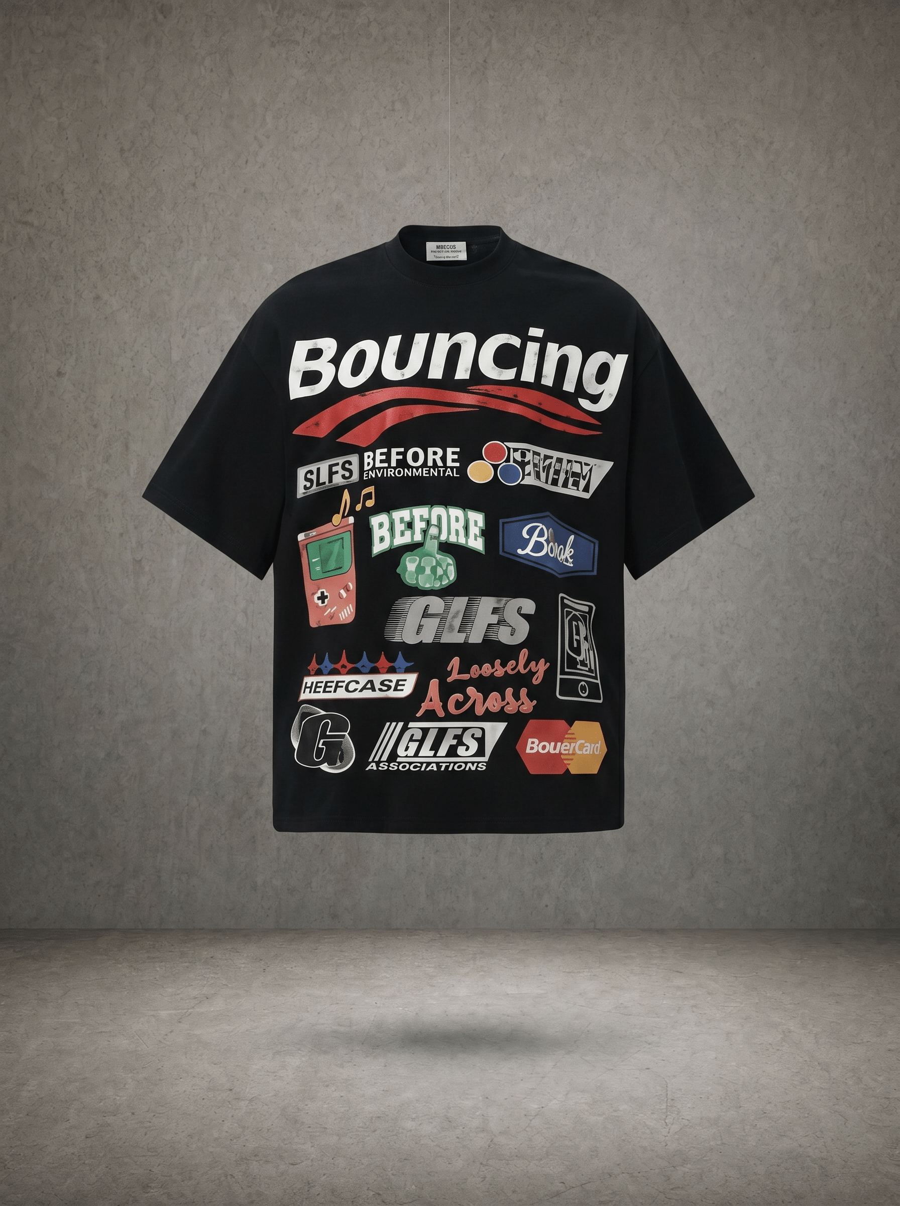 BOUNCING RETRO LOGO COLLAGE T-SHIRT