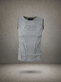 WASHED EMBROIDERED RIB VEST