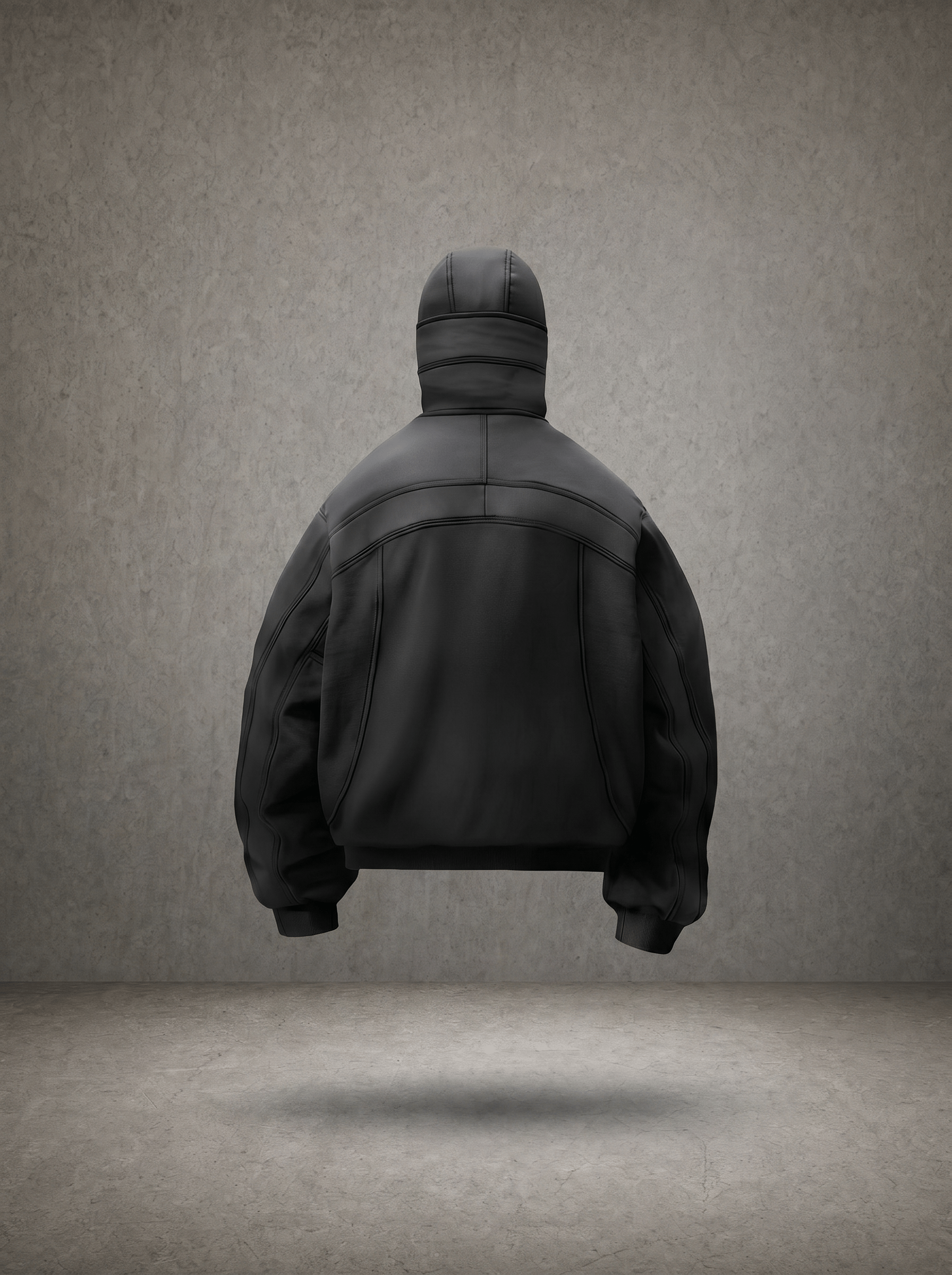 TERRAIN SEAM BALACLAVA WASHED HALF-ZIP HOODIE
