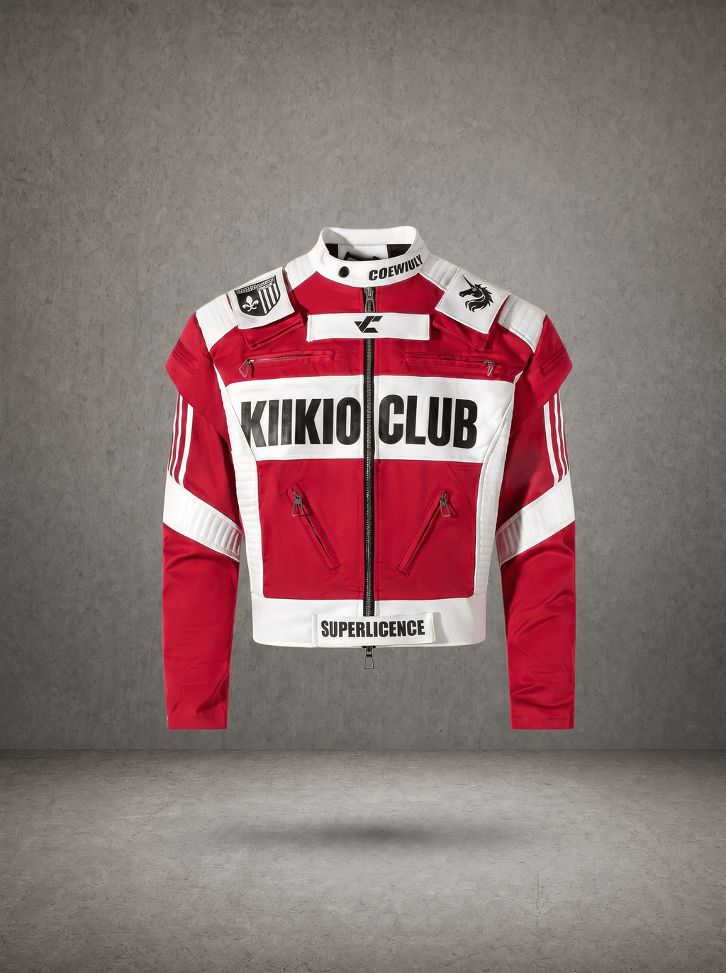 SUPER LICENCE BLOCK COLOR MOTORSPORT BIKER COAT