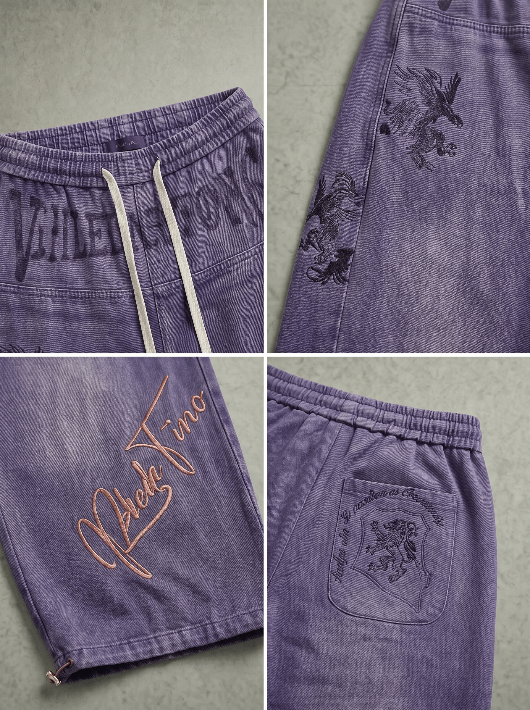 CREST EMBROIDERY SWEATPANTS