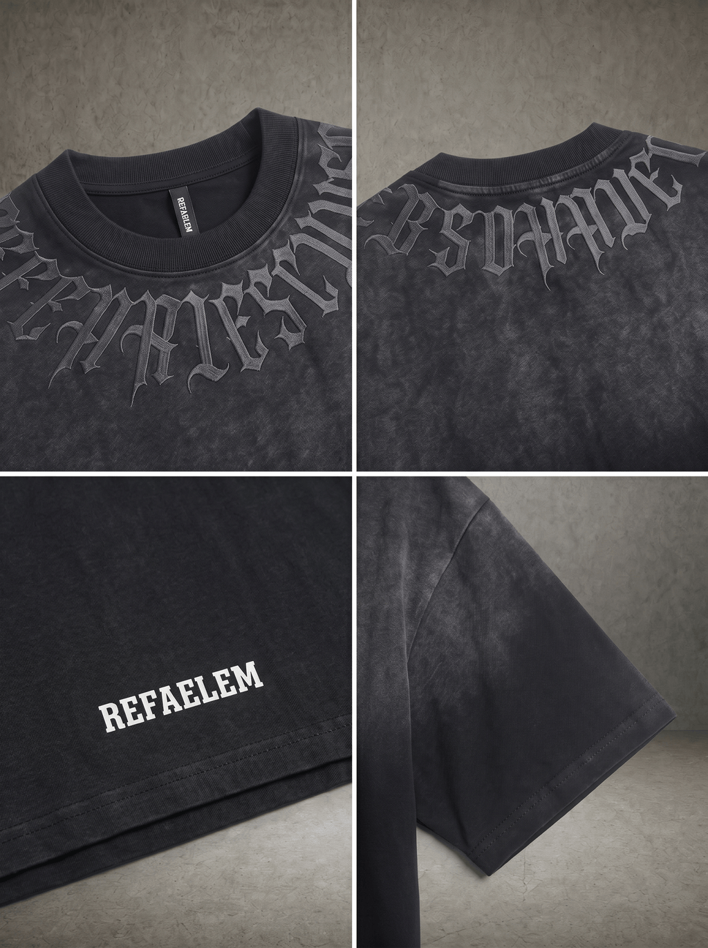 GRADIENT GOTHIC TEXT T-SHIRT