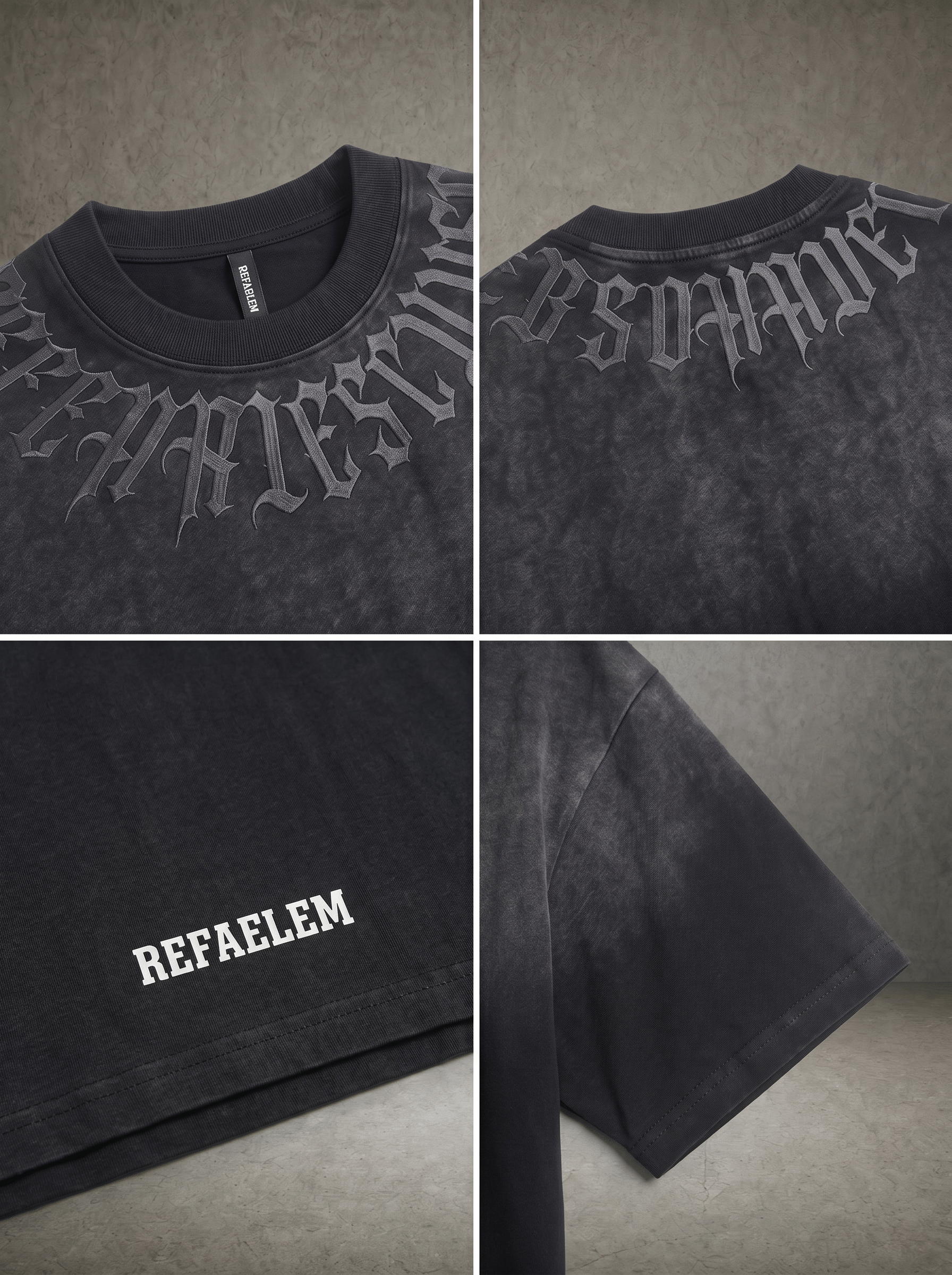 GRADIENT GOTHIC TEXT T-SHIRT