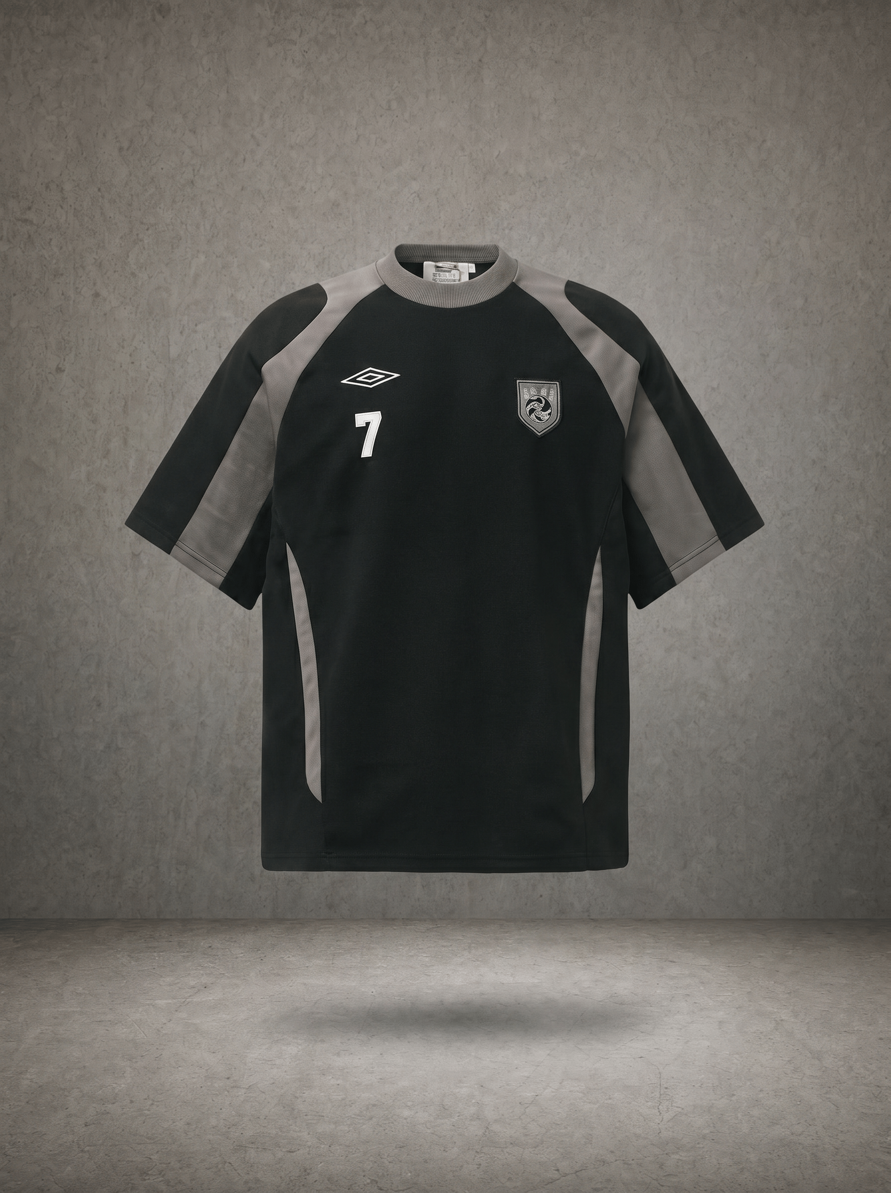 MESH PANEL RETRO FOOTBALL T-SHIRT