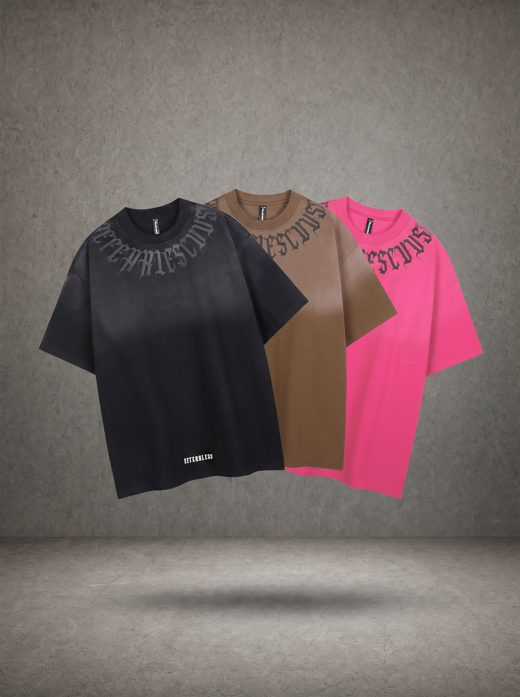 GRADIENT GOTHIC TEXT T-SHIRT