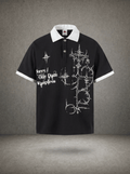 VAMPIRE GOTHIC WAFFLE POLO SHIRT