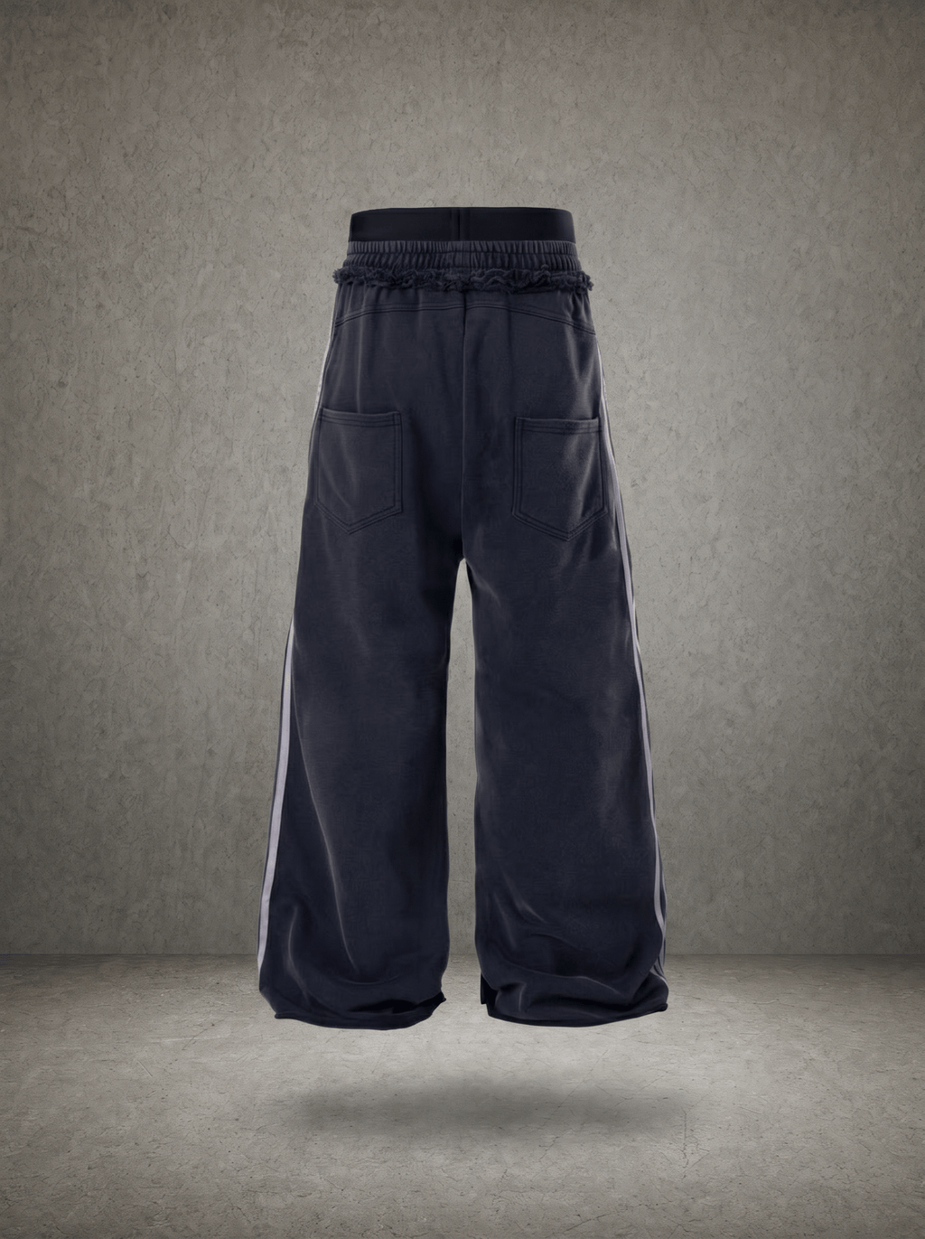 DOUBLE WAIST Y2K WIDE-LEG SWEATPANTS