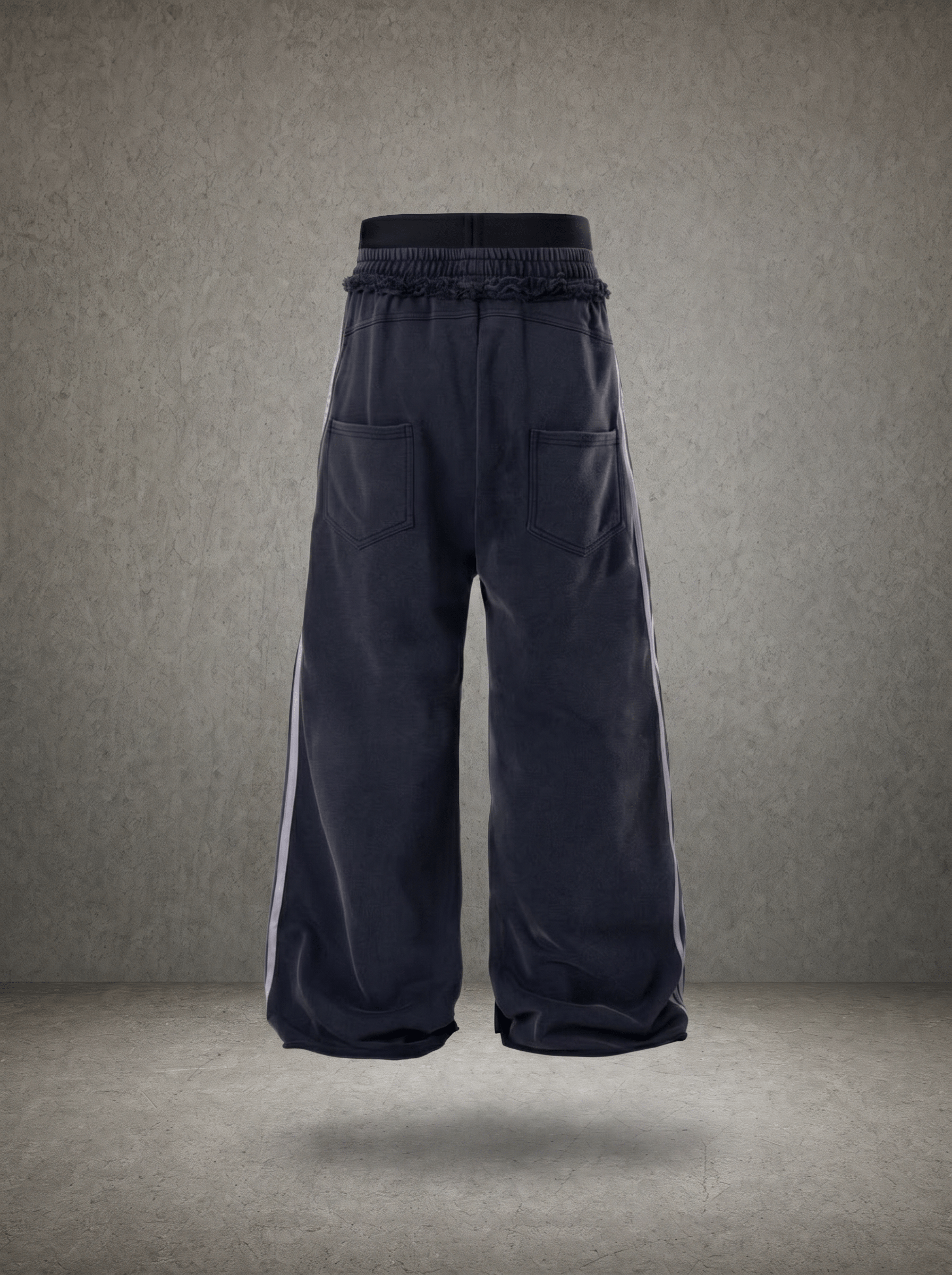 DOUBLE WAIST Y2K WIDE-LEG SWEATPANTS
