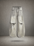 DIRT WASH DESTROY BALLOON DENIM
