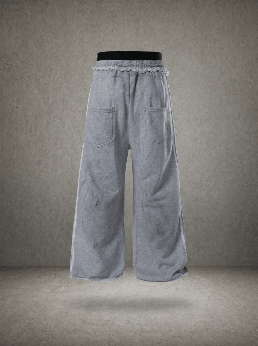 DOUBLE WAIST Y2K WIDE-LEG SWEATPANTS