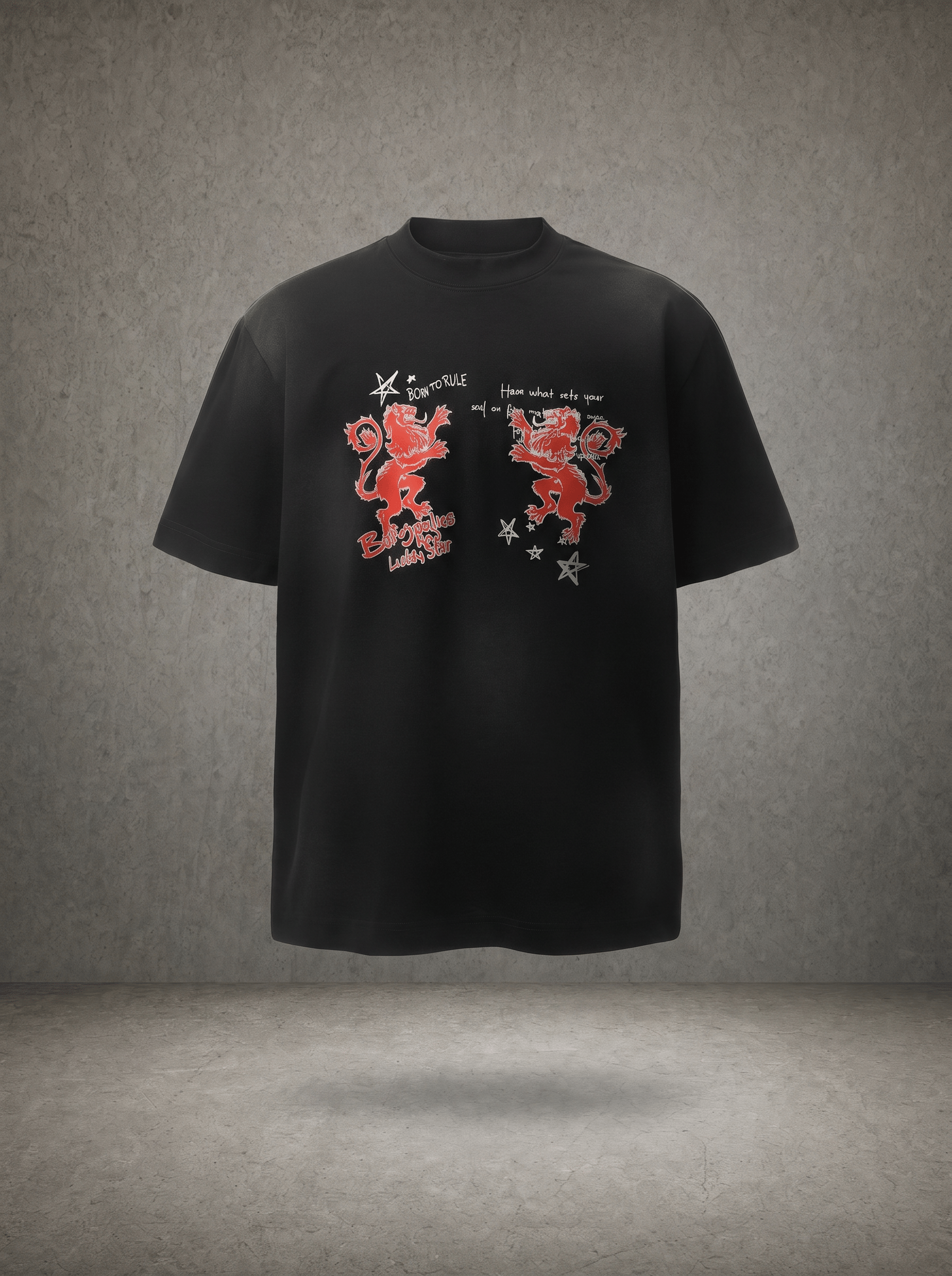 HERALDIC LION PRINT T-SHIRT