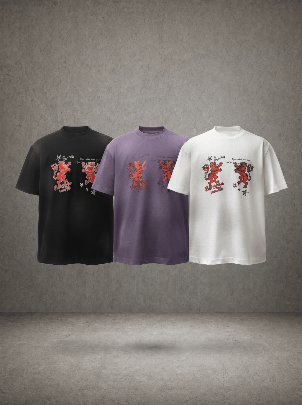 HERALDIC LION PRINT T-SHIRT