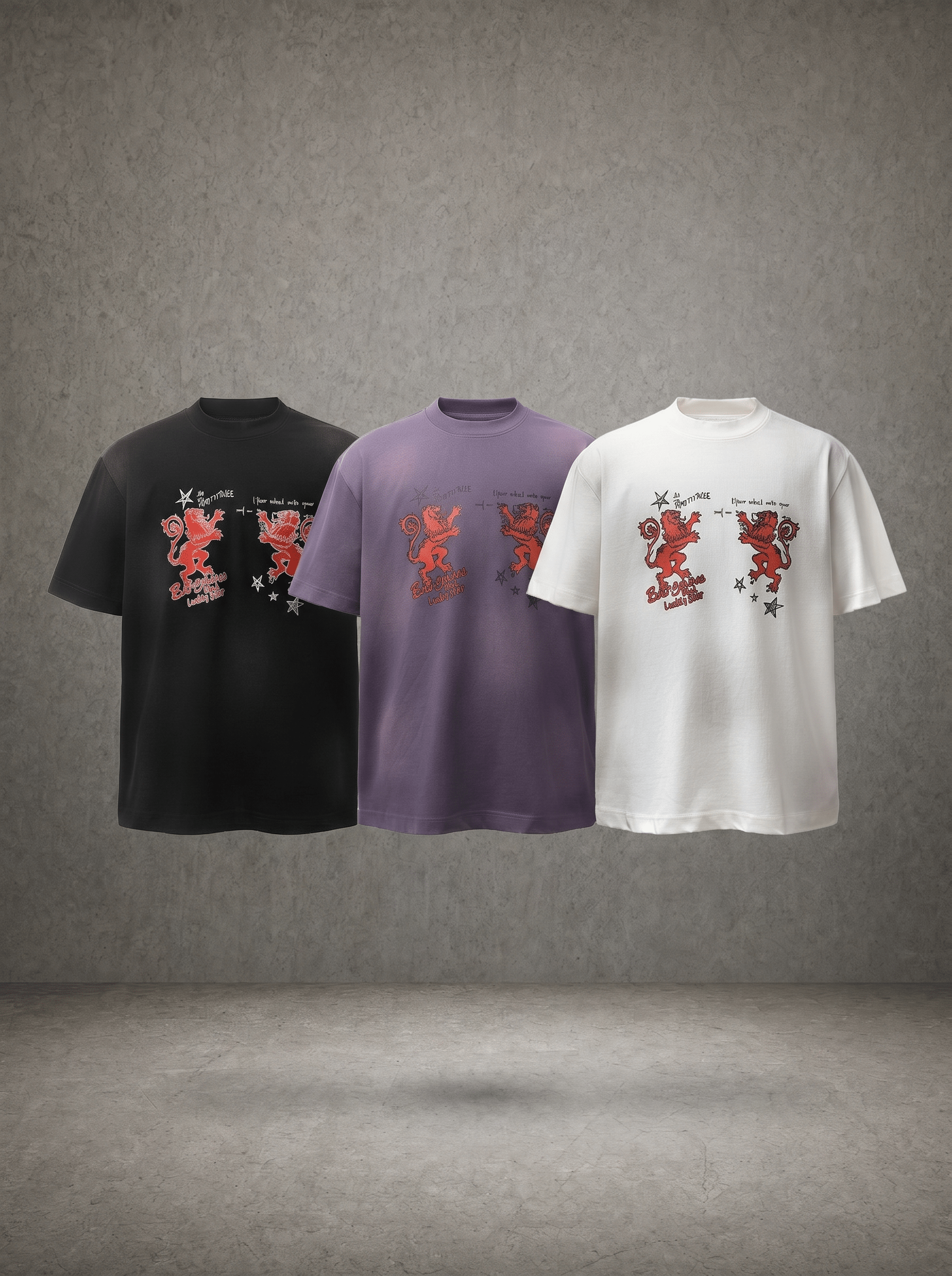 HERALDIC LION PRINT T-SHIRT