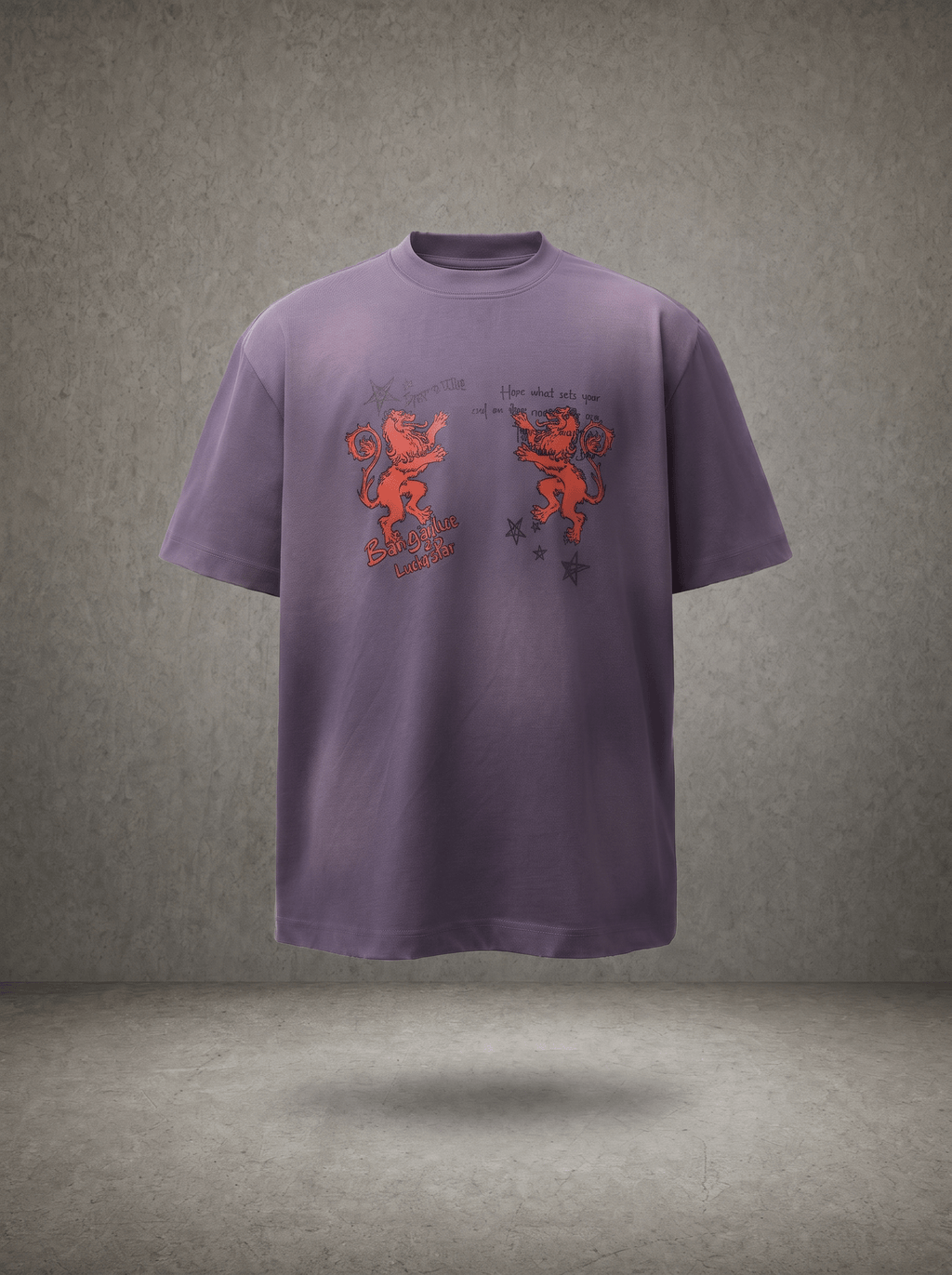 HERALDIC LION PRINT T-SHIRT