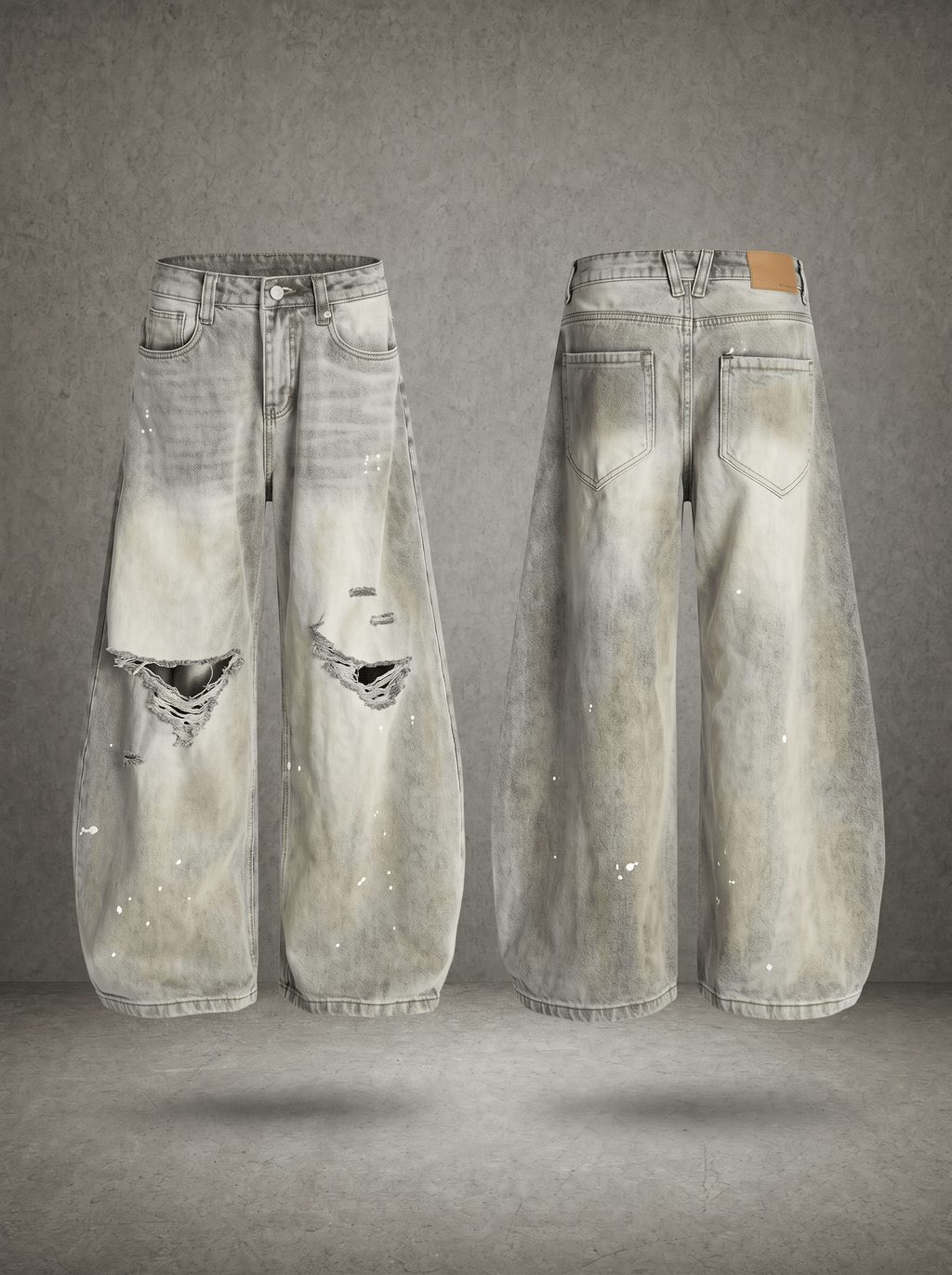DIRT WASH DESTROY BALLOON DENIM
