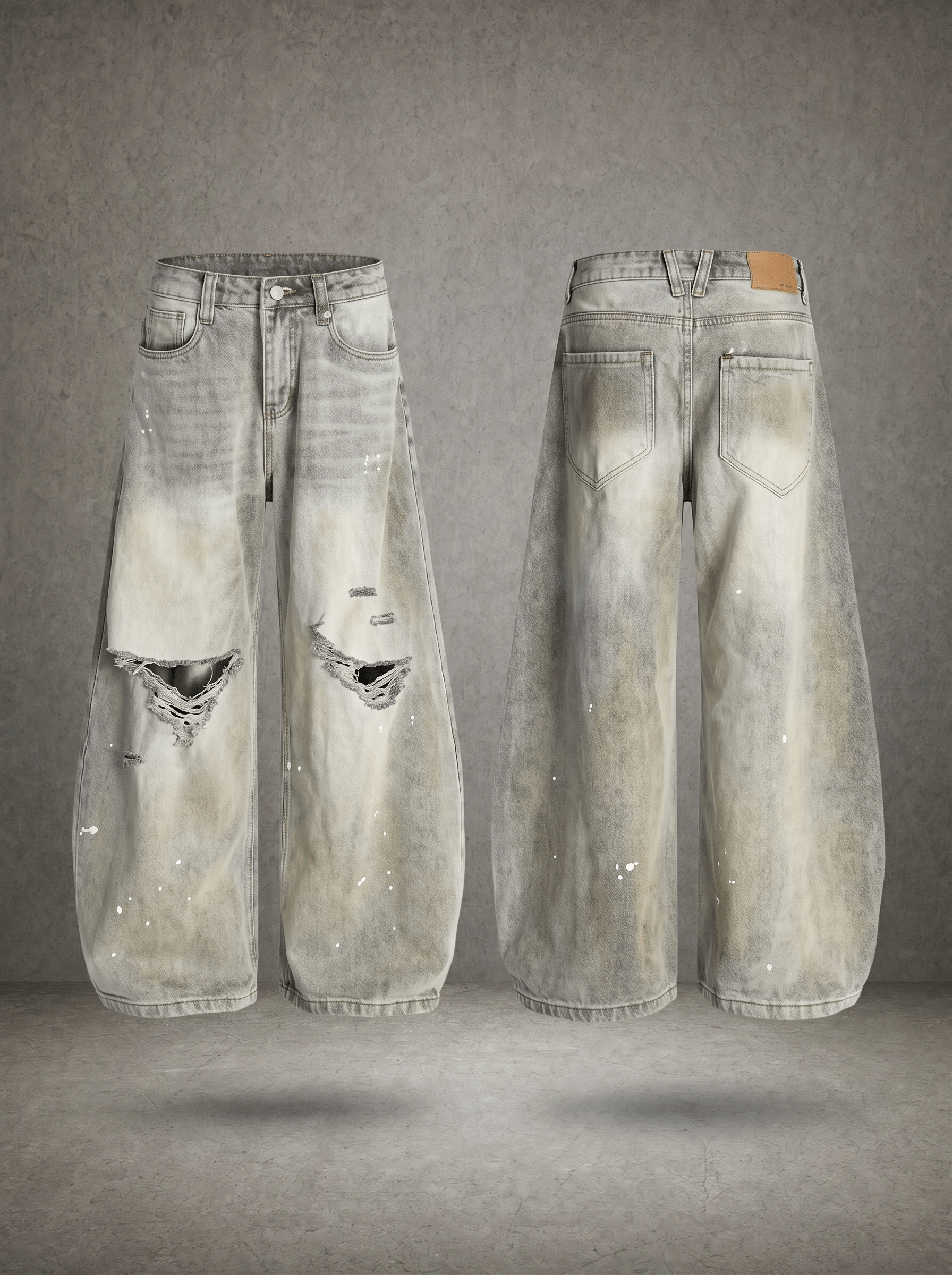 DIRT WASH DESTROY BALLOON DENIM
