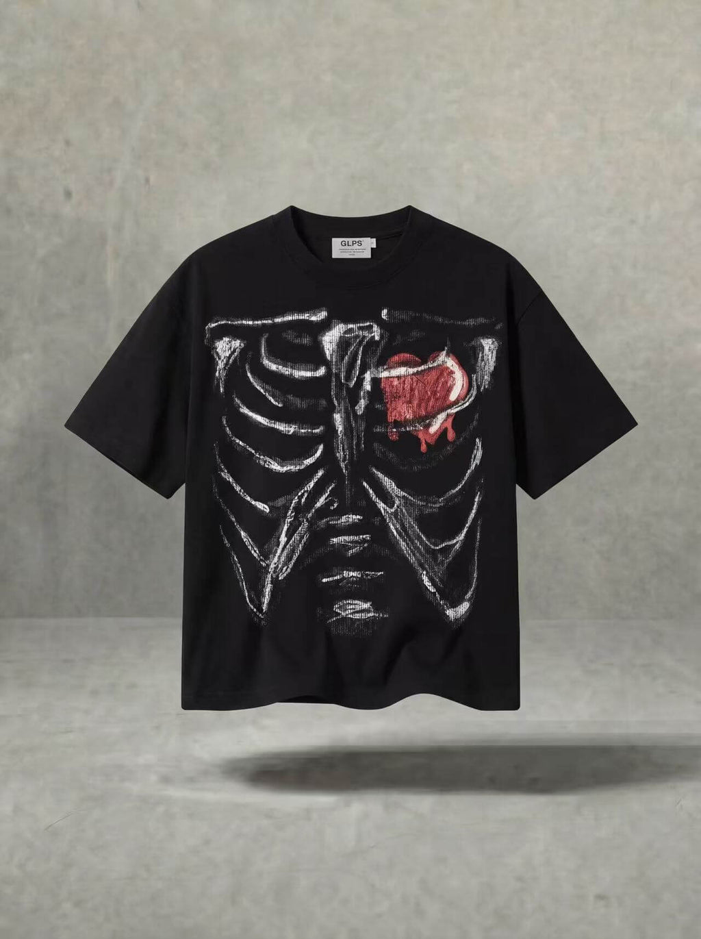 SKELETAL MELTED HEART T-SHIRT