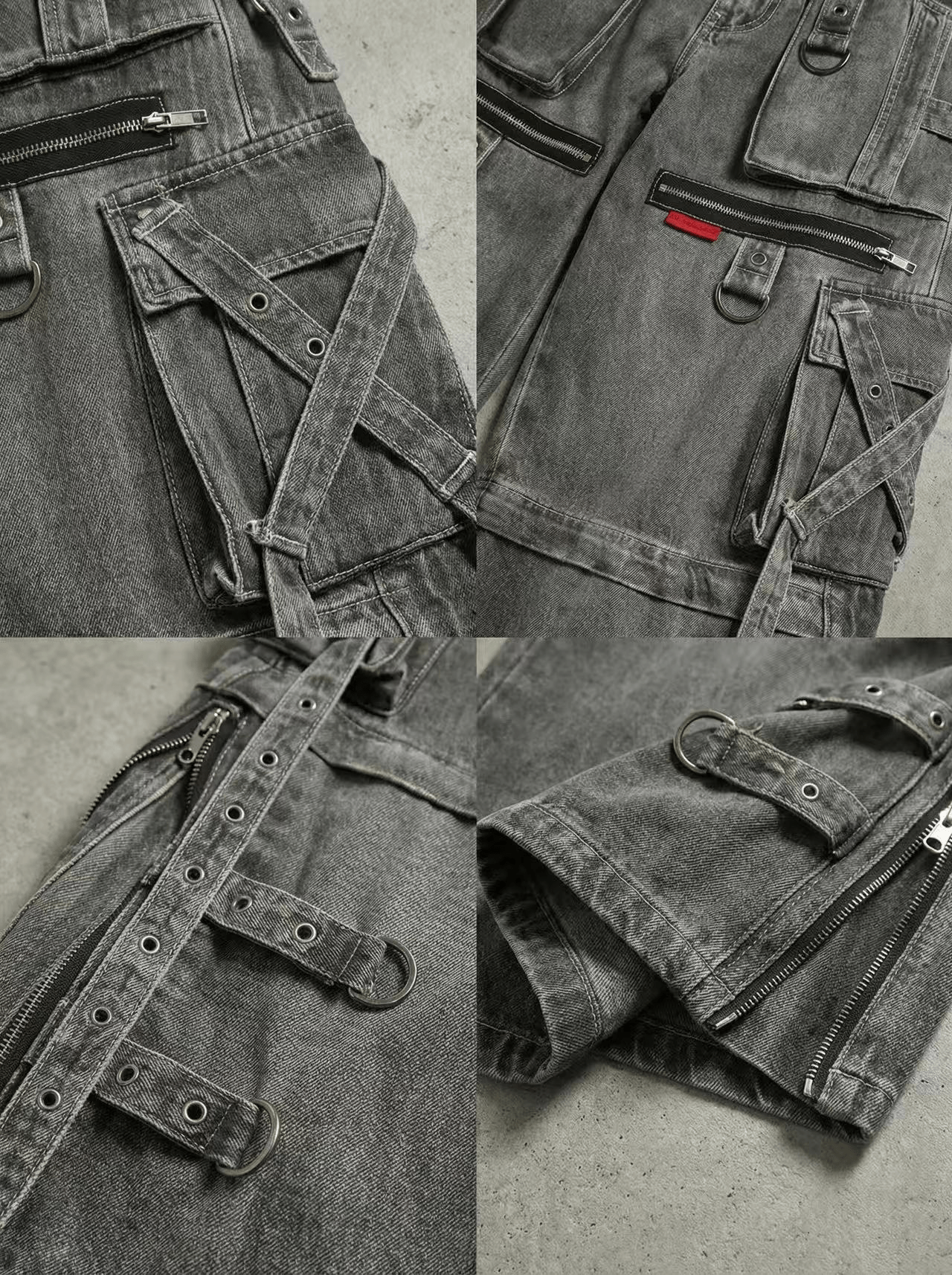 MULTI POCKET UTILITY CARGO JEANS